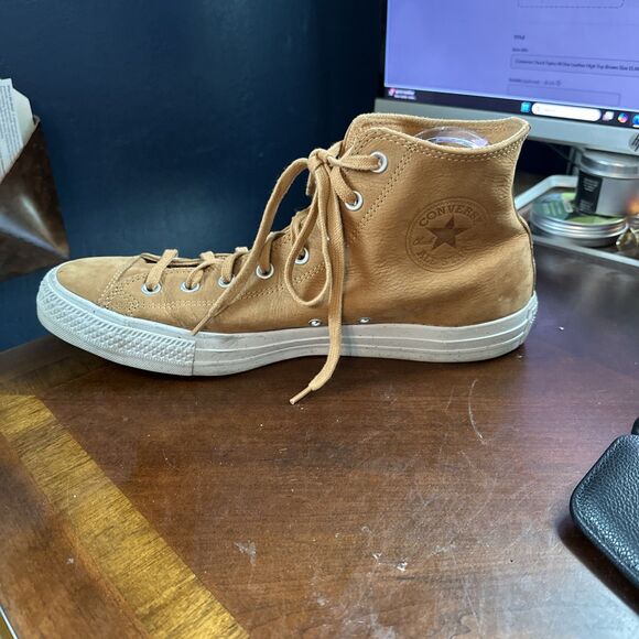 Converse Chuck Taylor All Star Leather High Top Brown Size 157522C Men 13 - Picture 6 of 10